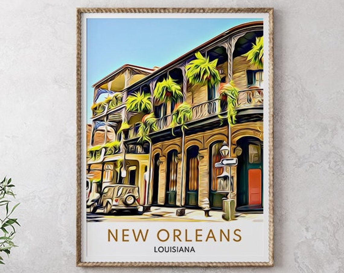 New Orleans New Orleans Art Louisiana New Orleans Wall Art New Orleans Gift New Orleans Print New Orleans Poster New Orleans Souvenir - Image 2