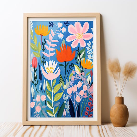 Floral Dreamscape, Abstract Floral Boho Art