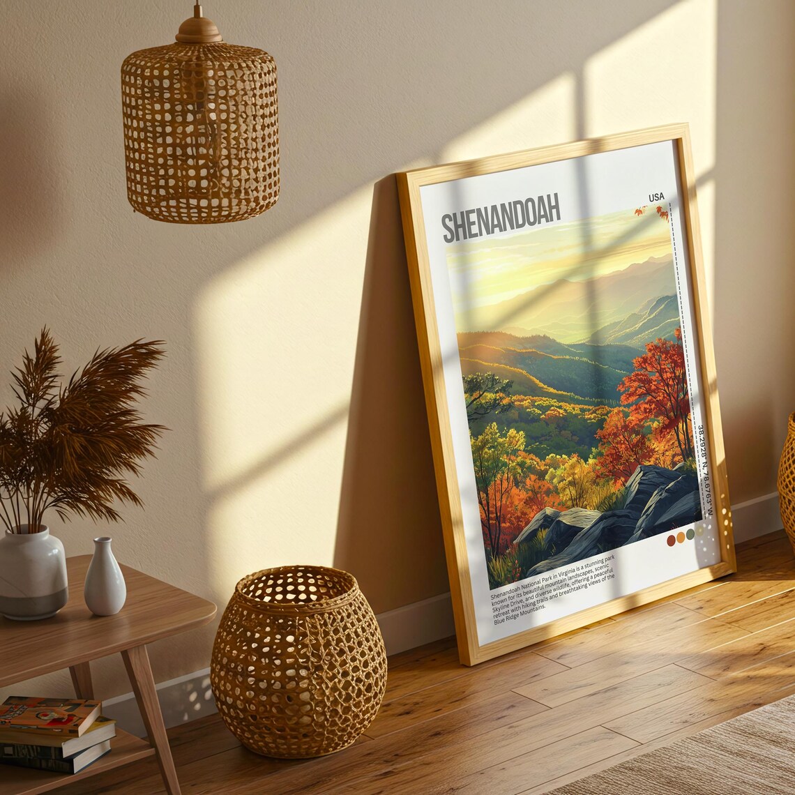Shenandoah Virginia Autumn Foliage National Park Travel Poster