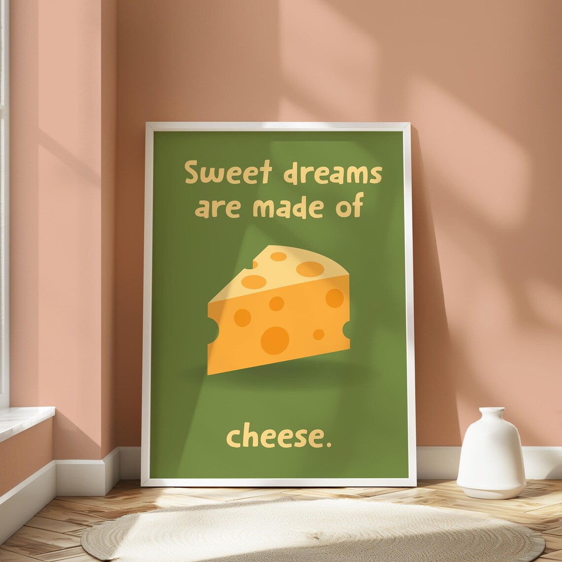 Cheese Art Print, Retro Kitchen Decor - Image 3