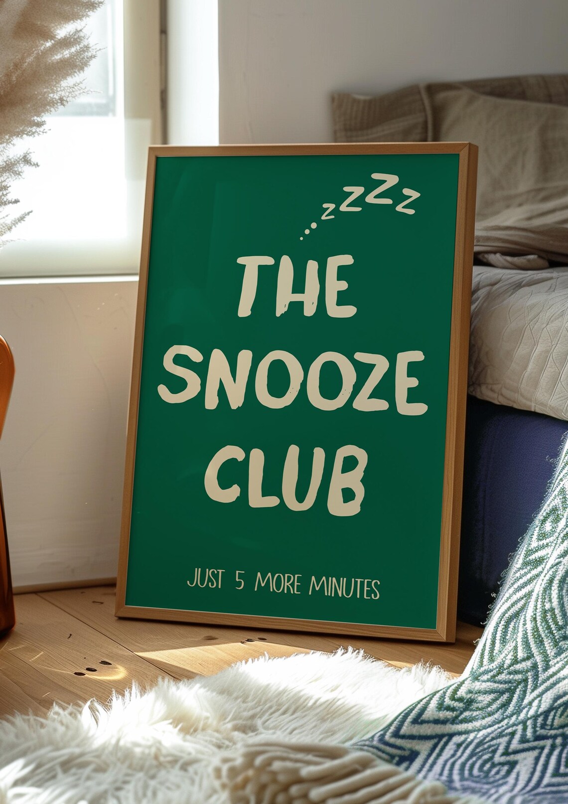 Snooze Club Bedroom Dorm Decor Poster Print - Image 2