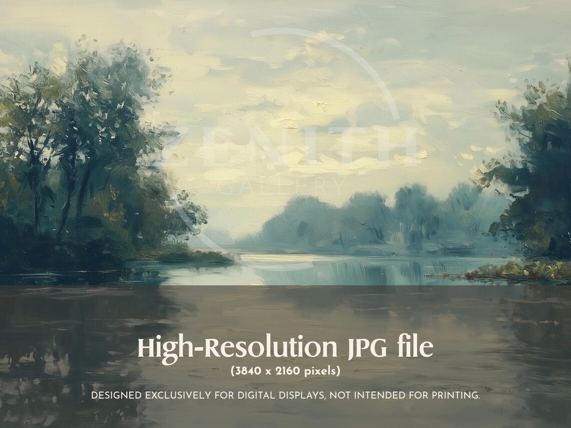 Landscape Painting, Moody Vintage Artwork - Image 3