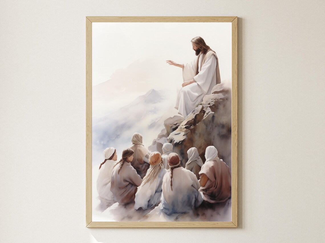 Sermon On The Mount Christian Wall Art Print