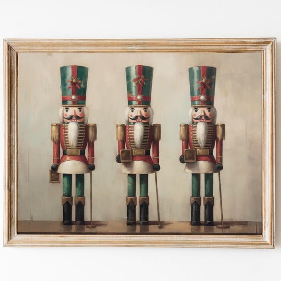 Minimalist Nutcracker Print Nutcracker Poster Christmas Decor Aesthetic Christmas Wall Art Cute Nutcracker Poster Minimalist Art Print