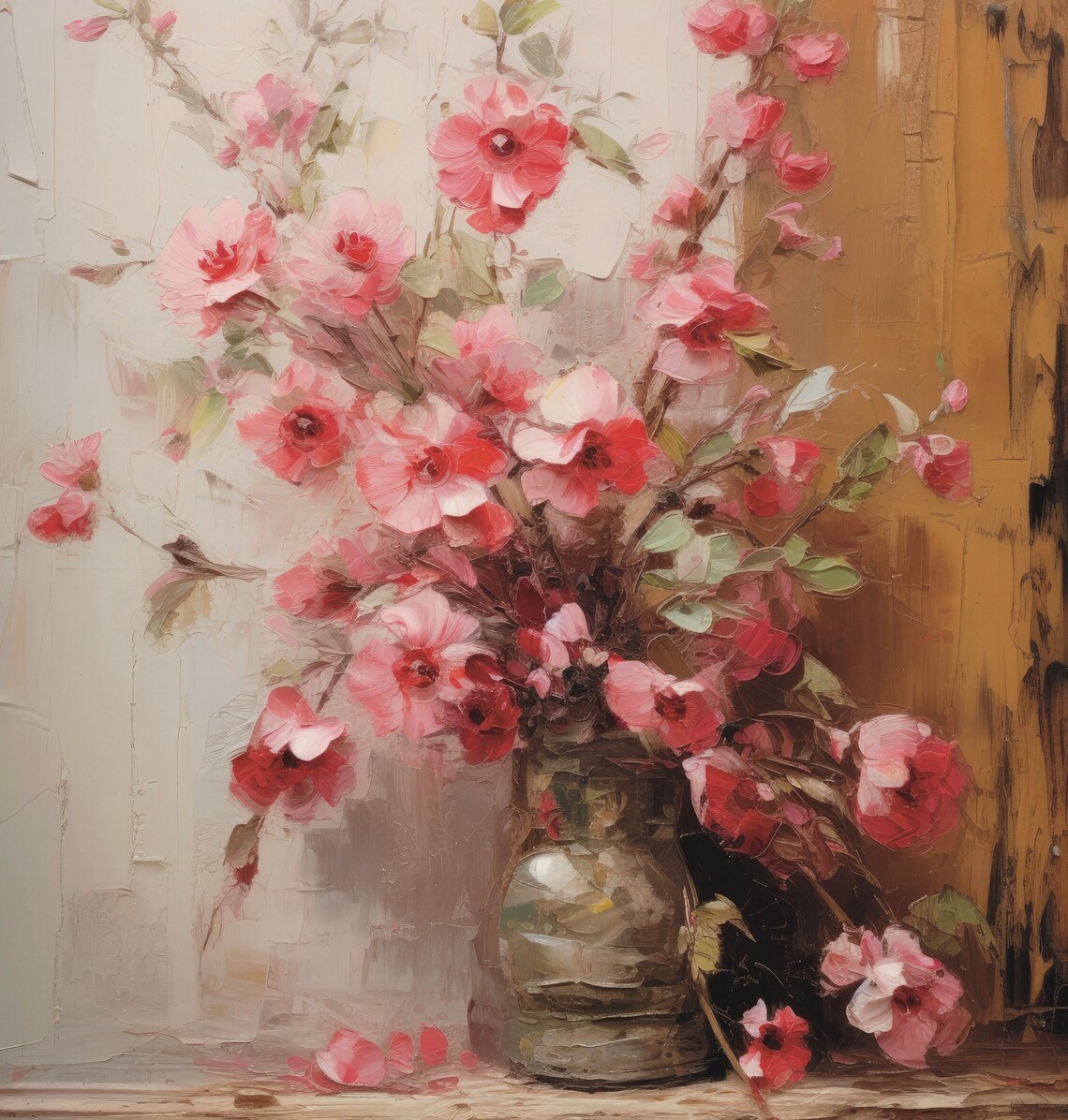 Pink Blossoms In Glass Vase Romantic French Country Floral Poster - Image 6