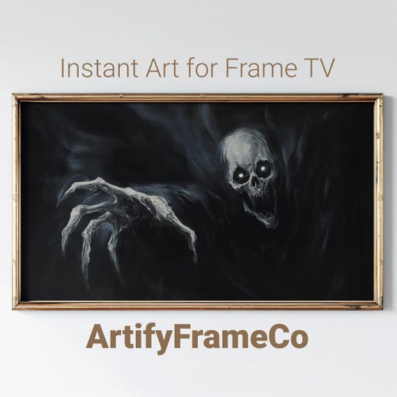 Sinister Ghost Emerging From Darkness Halloween Art Print