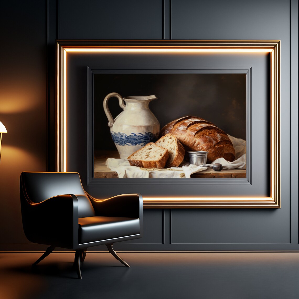 Vintage Kitchen Bread Still Life Art Print - Image 6