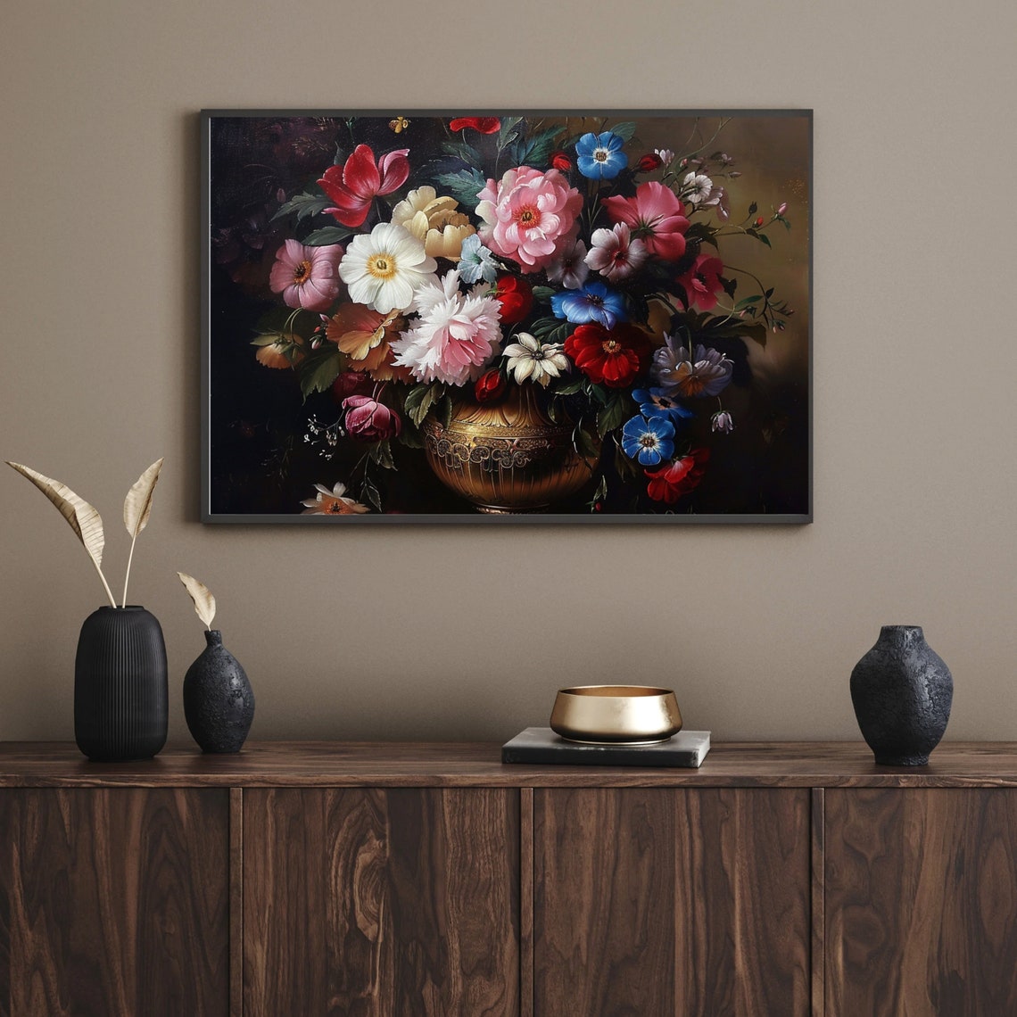 Dutch Masters Baroque Flower Bouquet Ornate Vase Painting Poster - Image 5