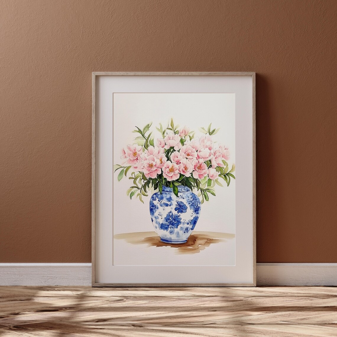 Watercolor Flower Bouquet Botanical Minimalist Bohemian Print - Image 3