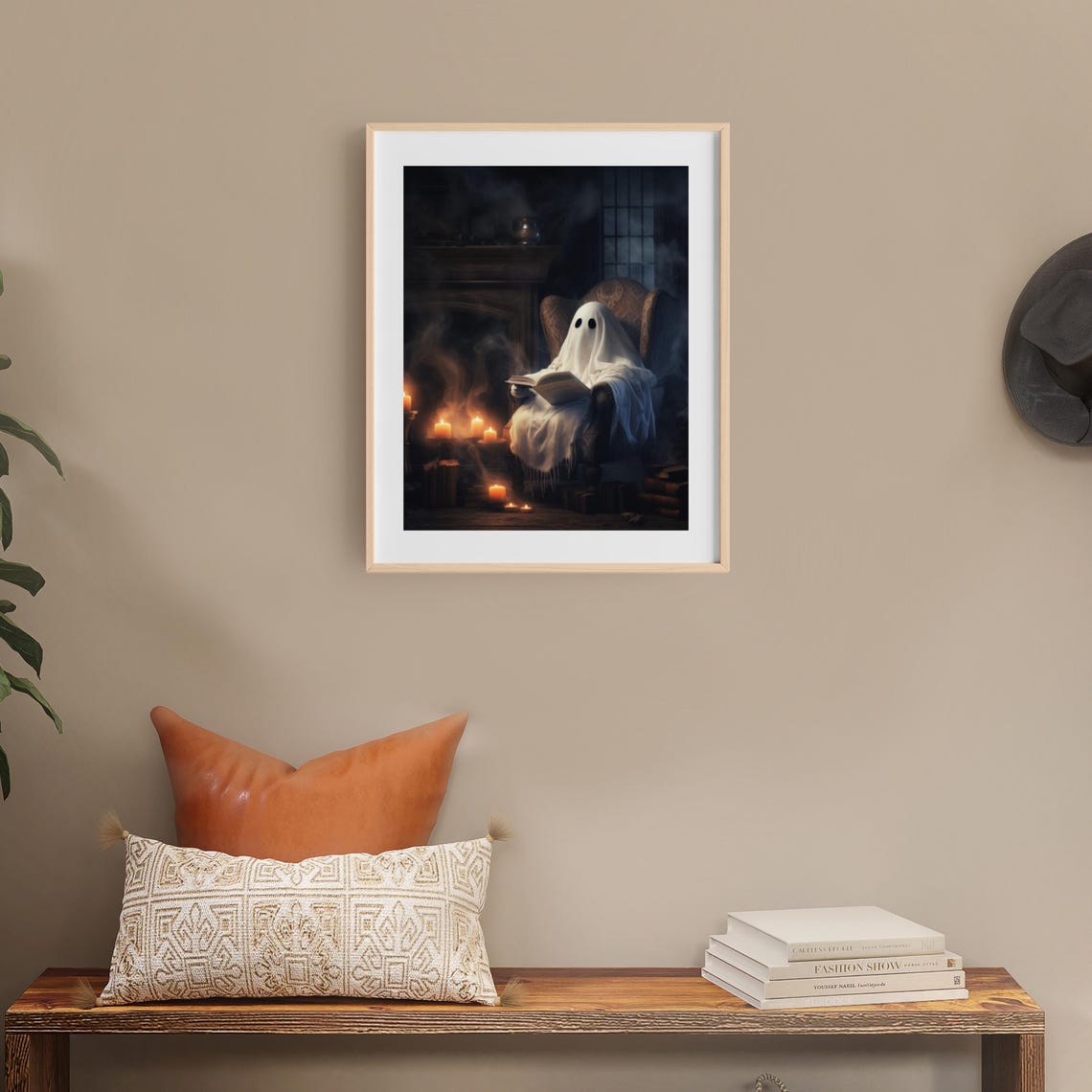 Halloween Ghost Wall Art Muted Spooky Cute Ghost Art Witchy Halloween Decor Vintage Ghost Artneutral Halloween - Image 4