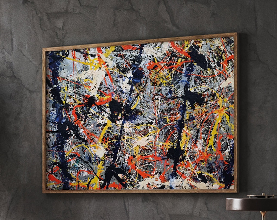 Jackson Pollock Exhibition Poster, Abstract Art Print