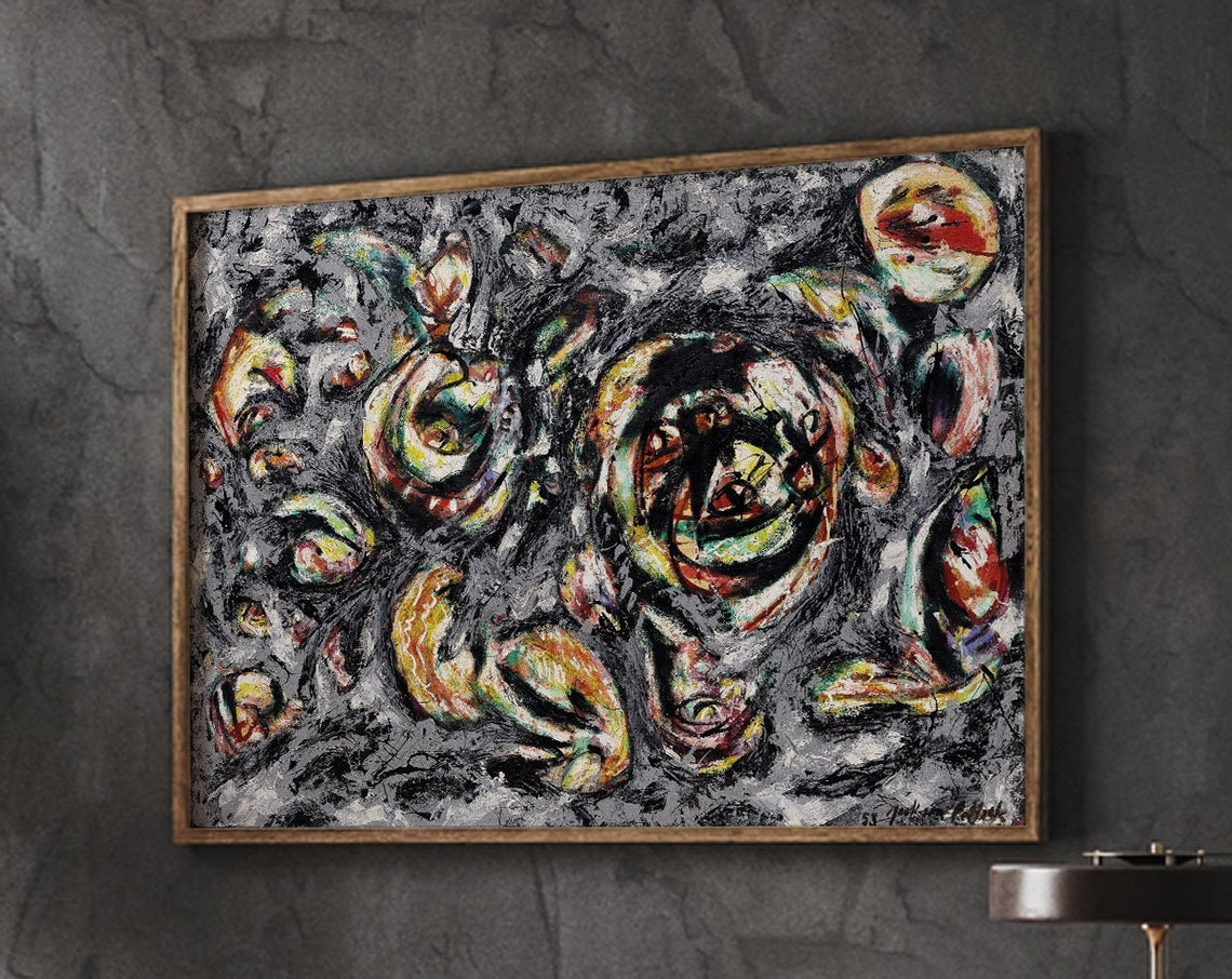 Pollock Abstract Poster Exhibition Print Wall Art Decor Modern Home Instant