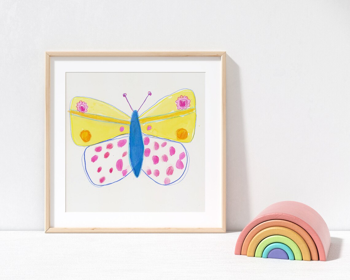 Butterfly Nursery Decor, Watercolor Illustration - Image 2