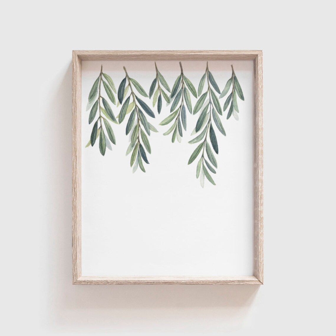 Olive Branches Botanical Greenery Art Print