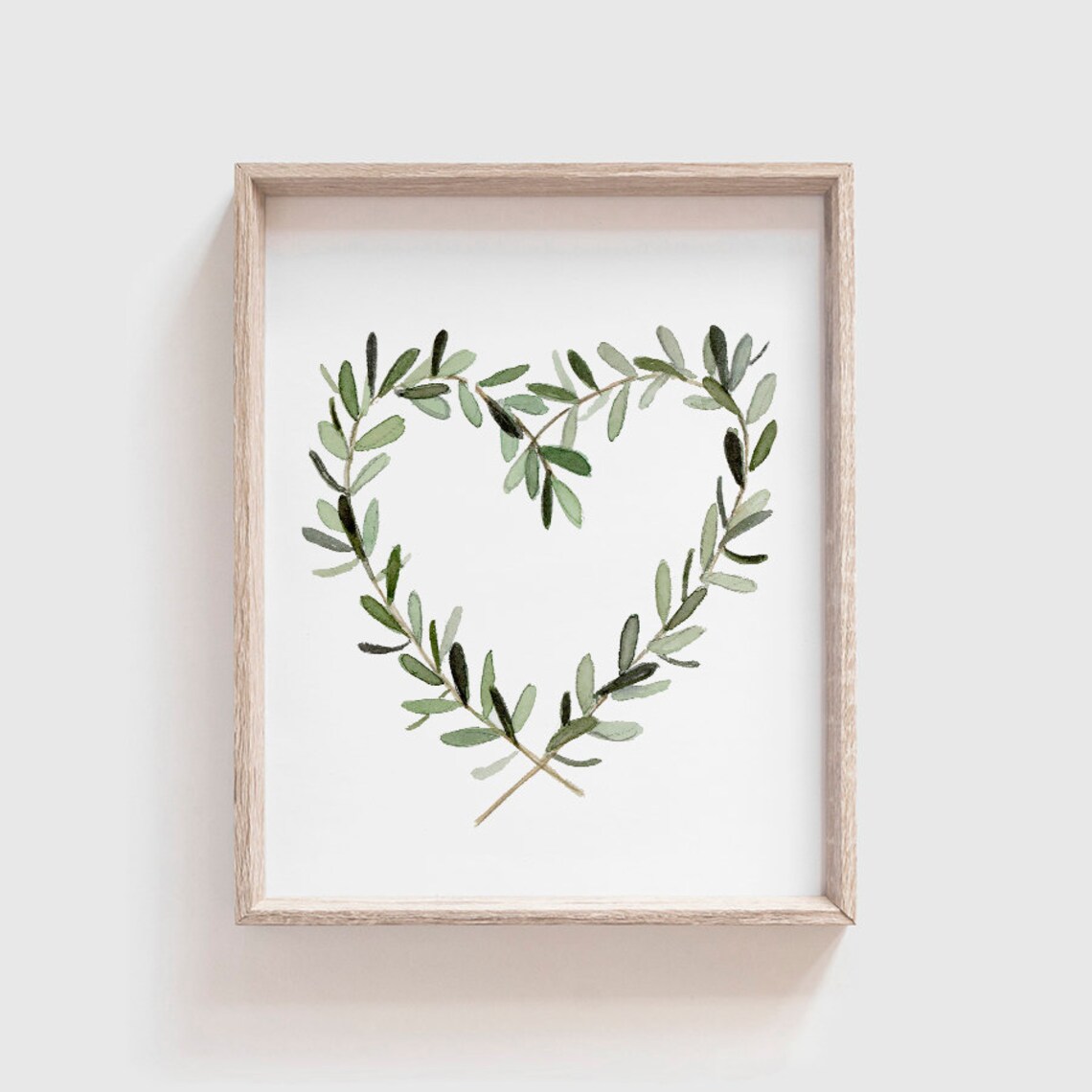 Heart Wreath Love Art Print, Valentine's Day Decor