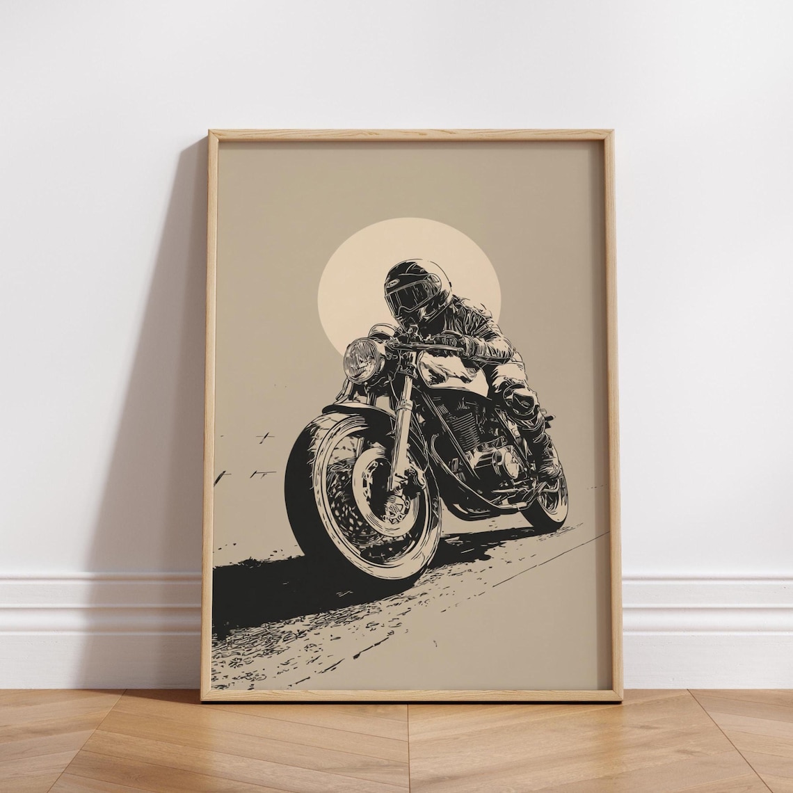 Cafe Racer Motorcycle Vintage Biker Poster
