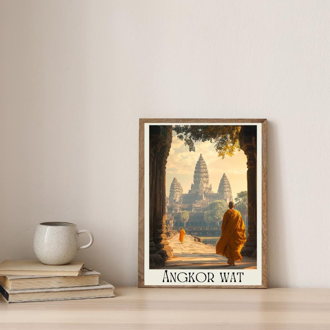 Angkor Wat Poster with Buddhist Monk at the Cambodian Temple - Image 4