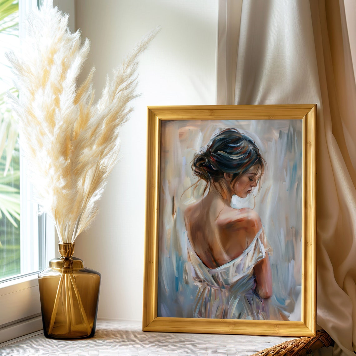 Soft Abstract Woman Portrait Art Print Feminine Wall Art Modern Home Decor Printable Art Instant - Image 5