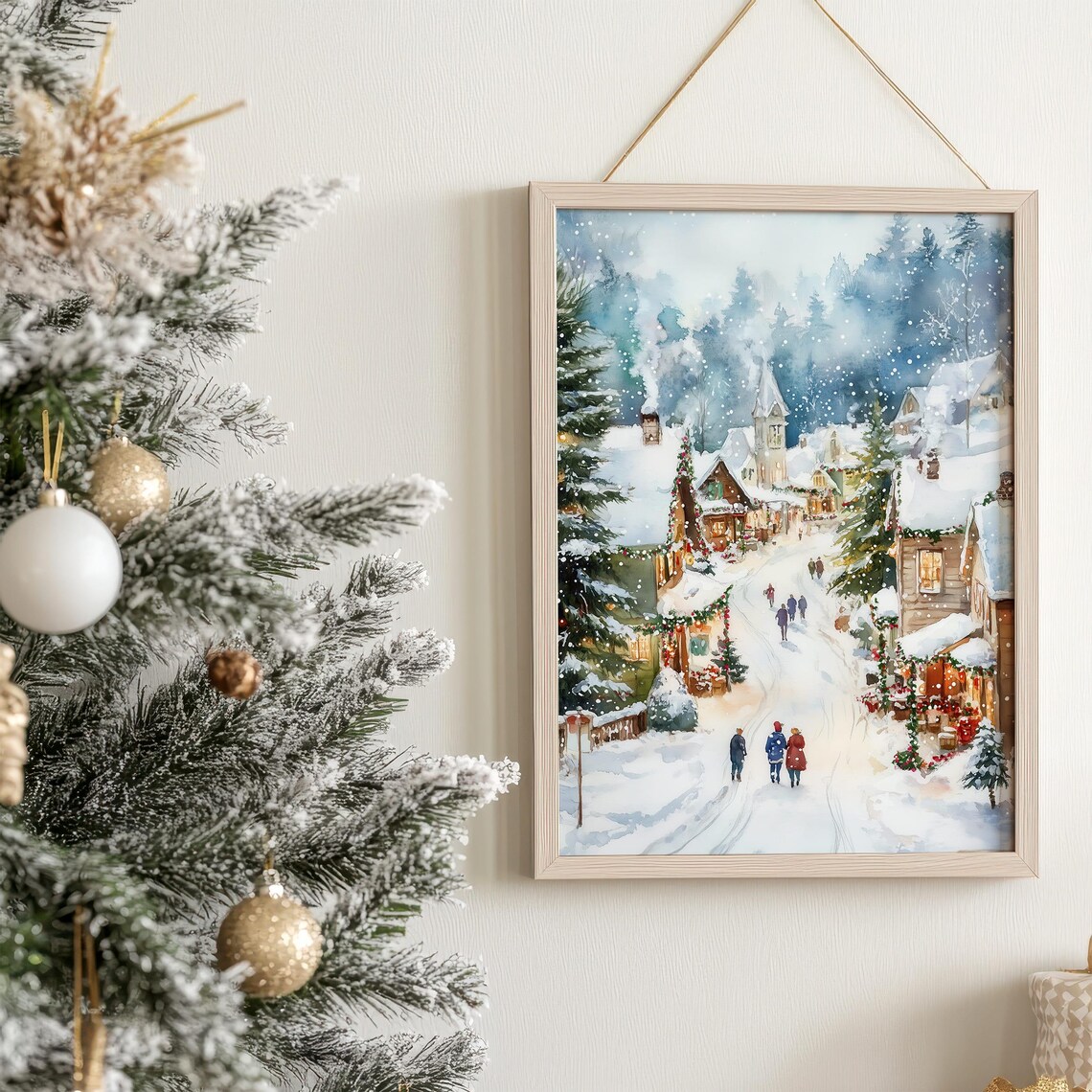 Christmas Village Holiday Scene Poster Print - Image 7