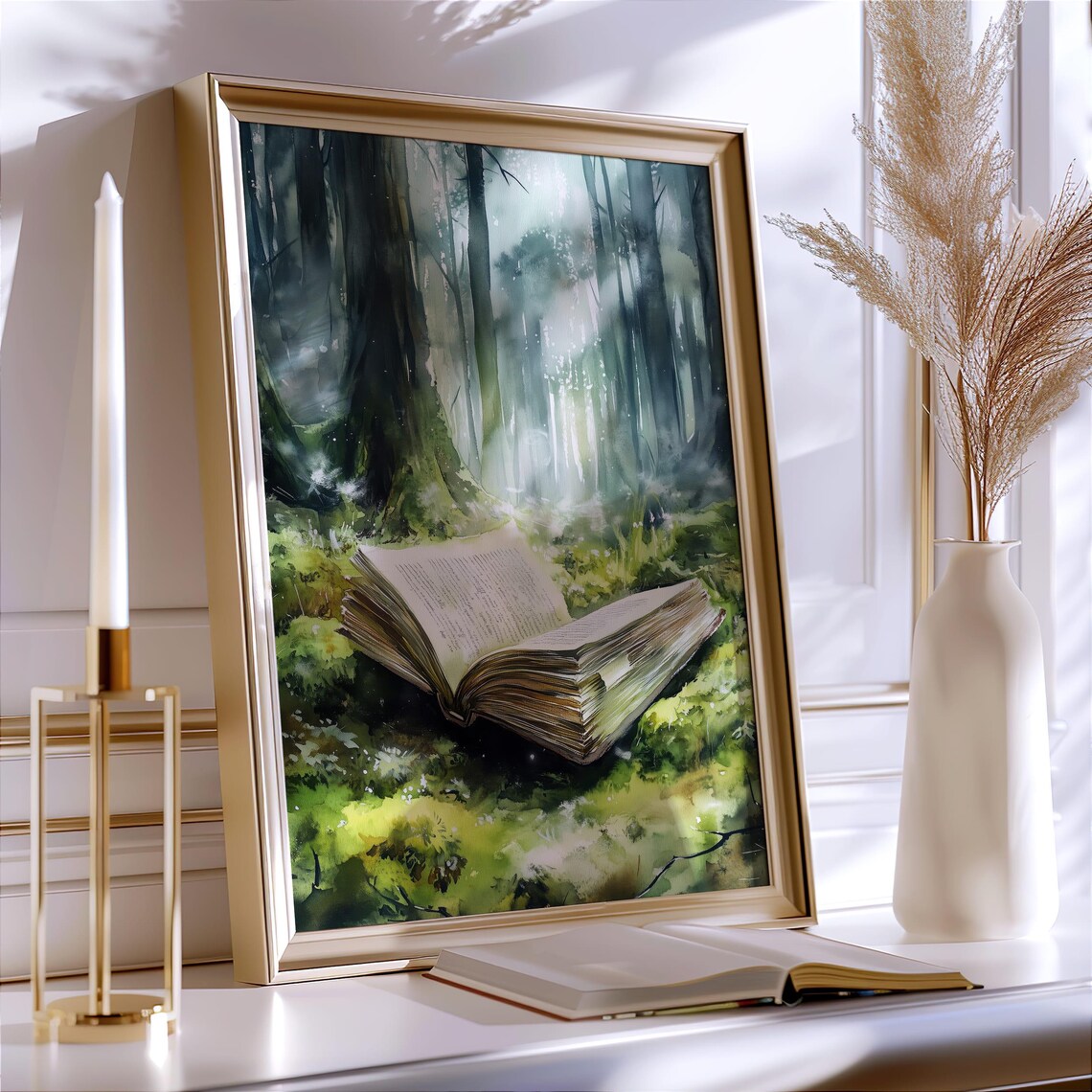 Forest Fantasy Book Art Print, Enchanted Woodland Decor - Image 3