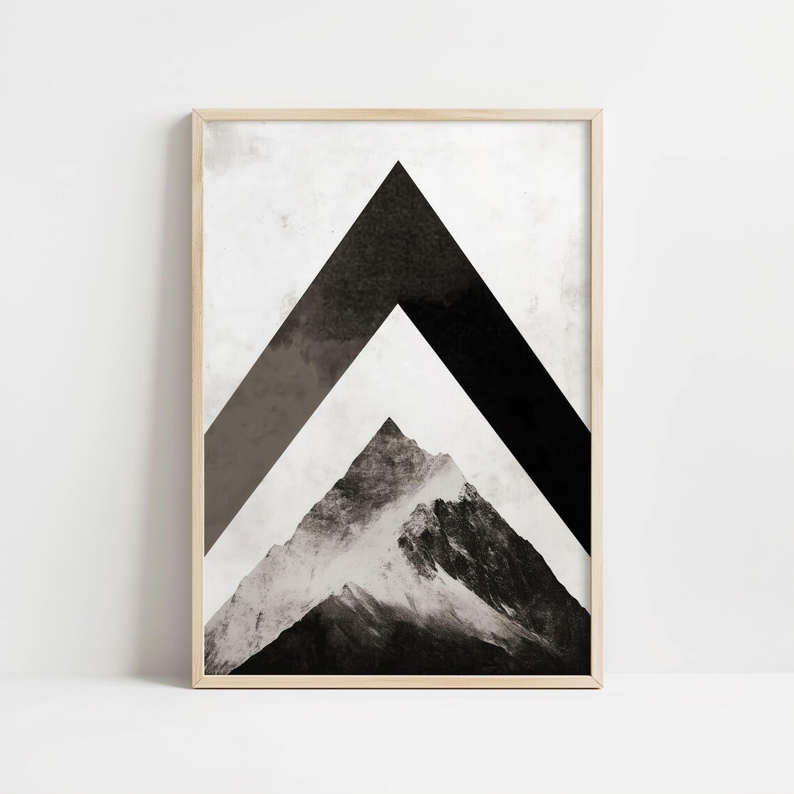 Modern Mountain Art Print, Minimalist Geometric Mountains - Image 7