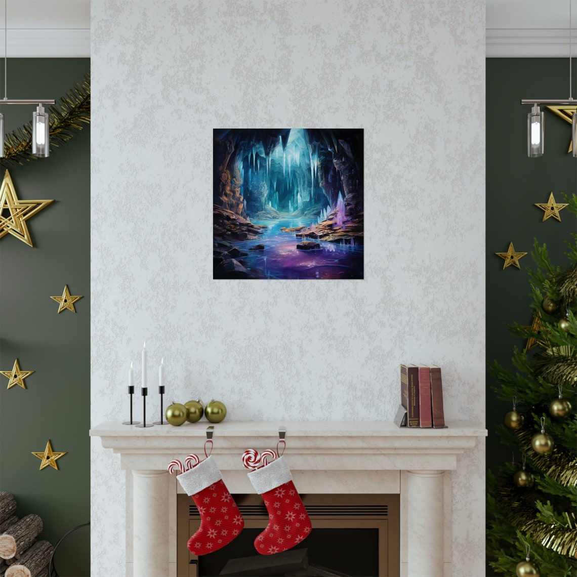 Purple Lagoon Crystal Cave Poster, Cave Lovers Art - Image 2