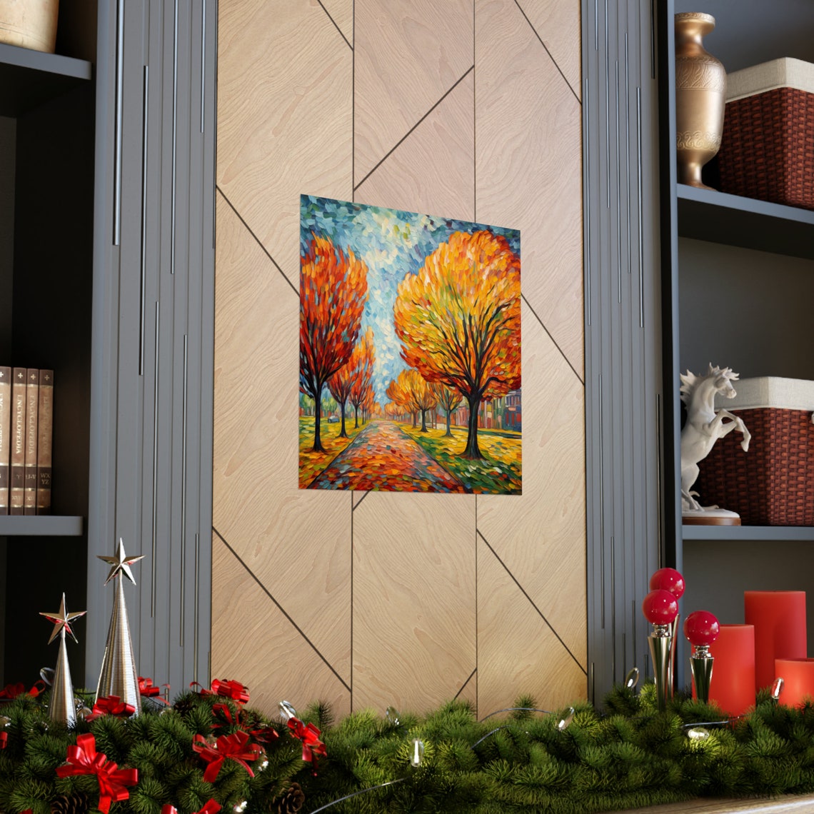 Walk Of The Fall, Post-Impressionist Scenic Art Print - Image 3