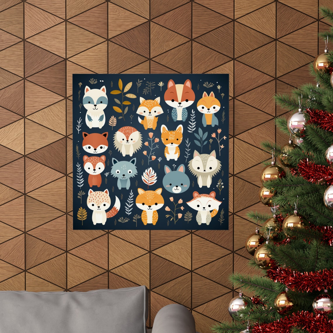Baby Forest Animals, Cute Nursery Poster