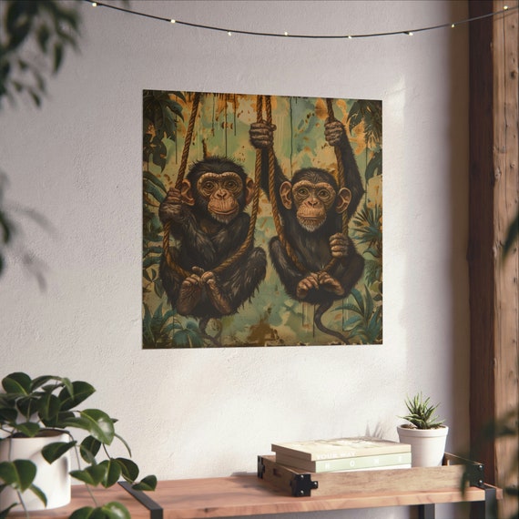 Monkeying Around - Jungle Monkey Lovers Art Print