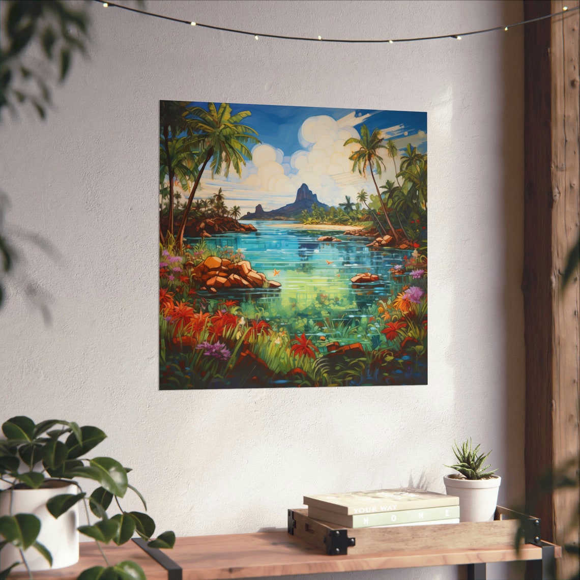 Honolulu Adventure Poster, Post-Impressionism Style