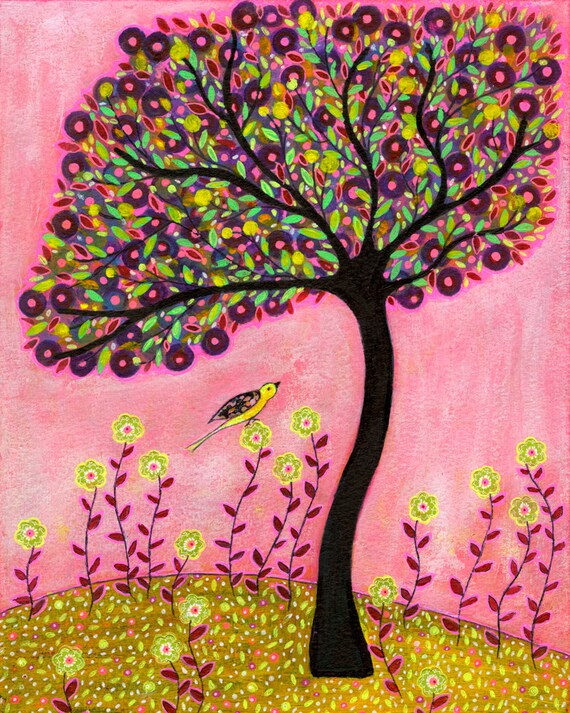 Art Print Tree Art Print Tree Painting Large Wall Art Prints Giclee Print Mixed Media Art Large Wall Art Print