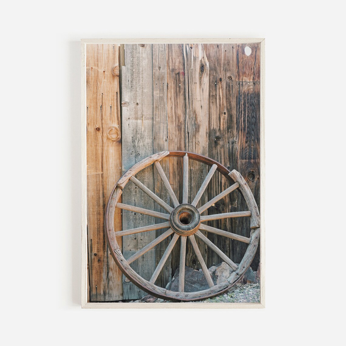 Old Wagon Wheel Rustic Western Photography Weathered Barn Wood Wall Poster