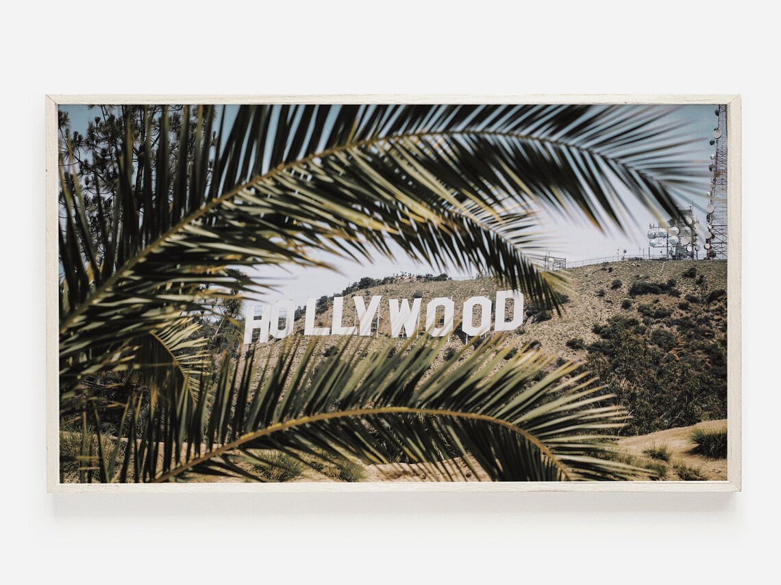 Hollywood Sign Photo Landscape Hills, Travel Poster