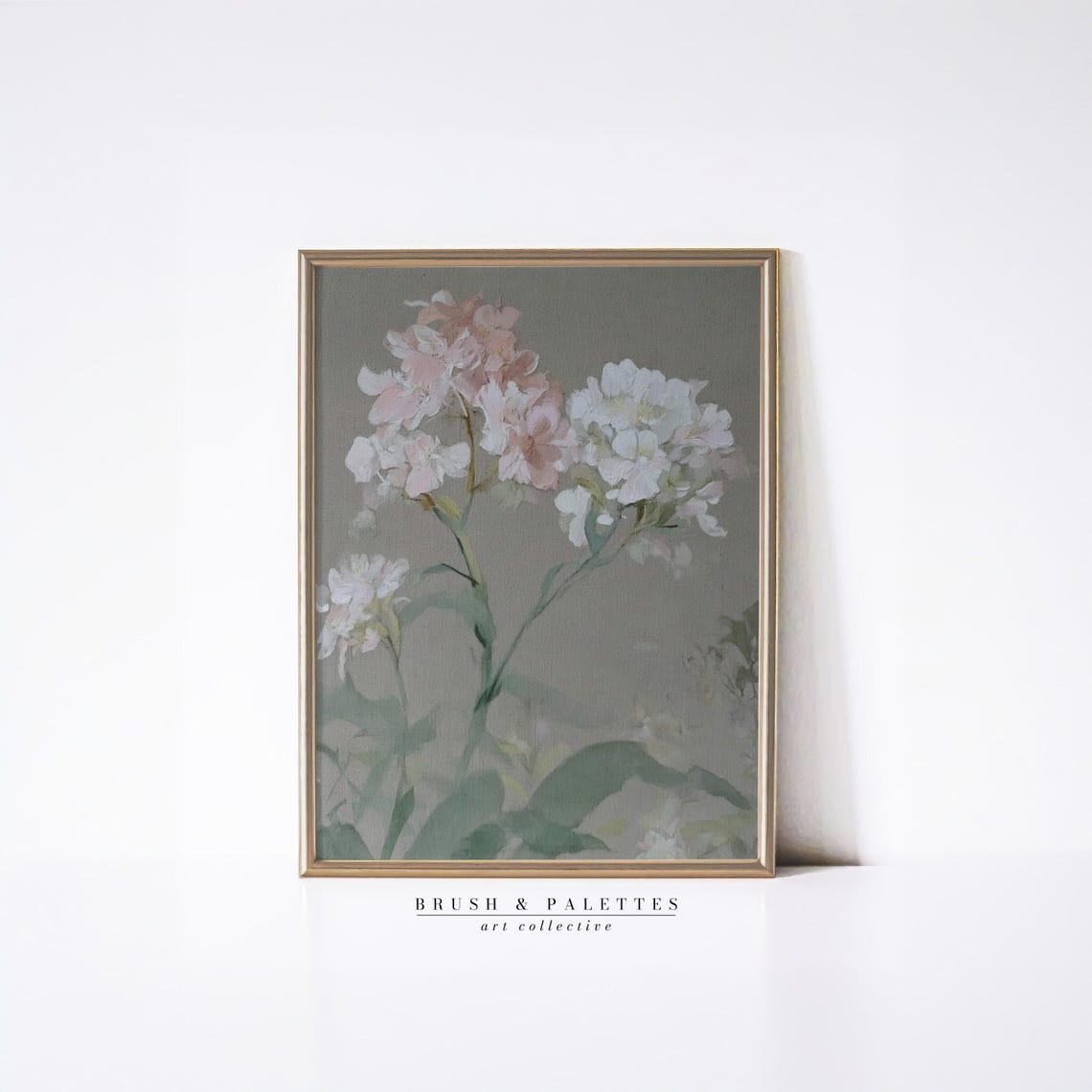 Pink Carnation Flowers Minimalist Floral Painting Elegant Poster