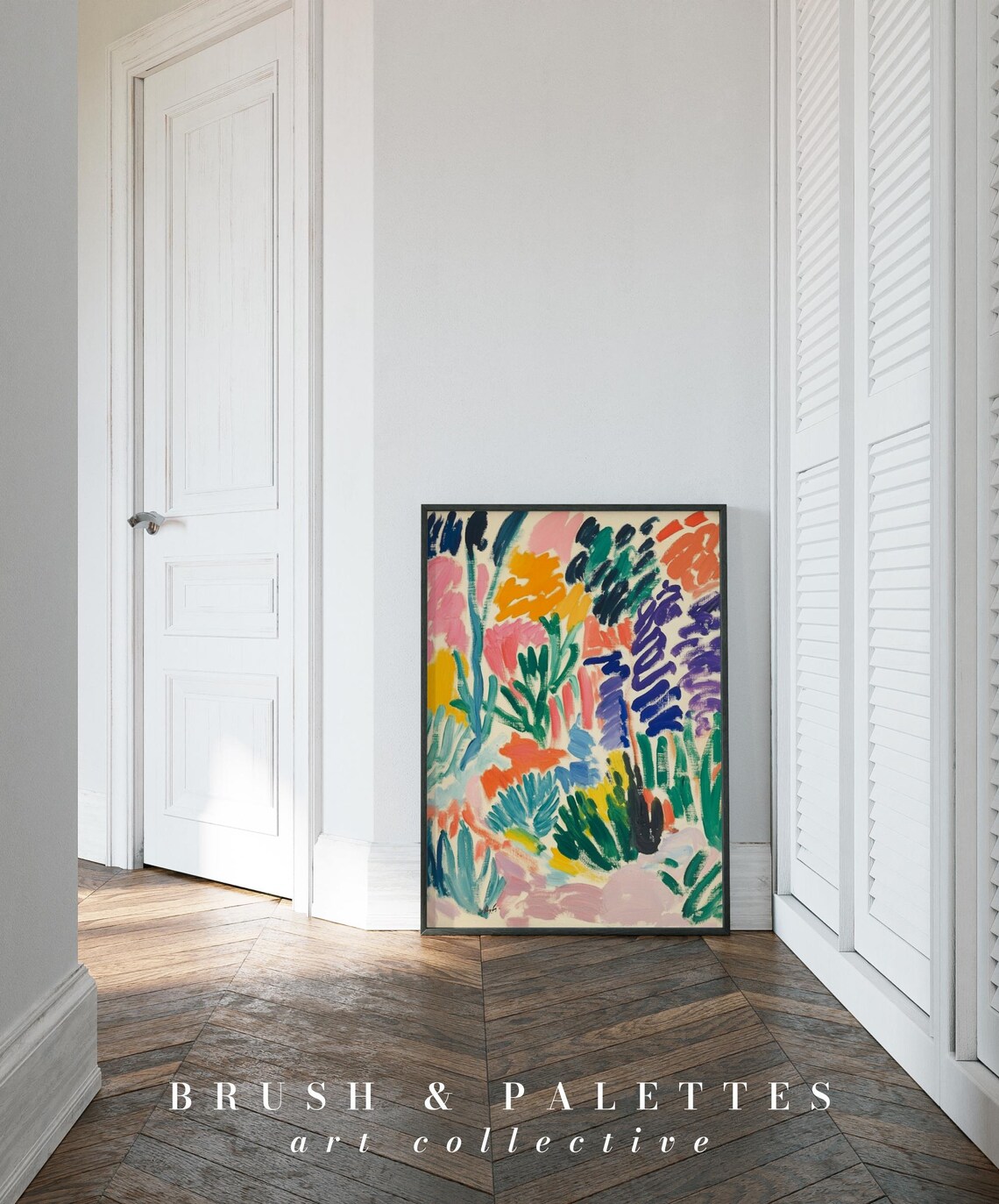 Bold Fauvist Abstract Flower Garden Colorful Brushstroke Poster - Image 2