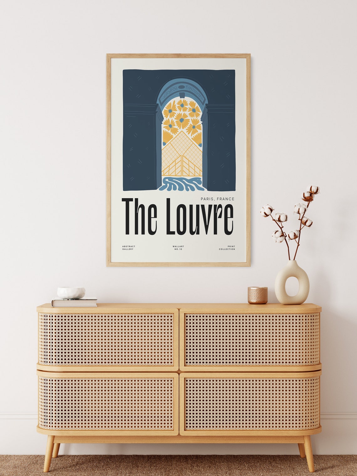 The Louvre Paris France Pyramid Arch Abstract Art Wall Poster - Image 3