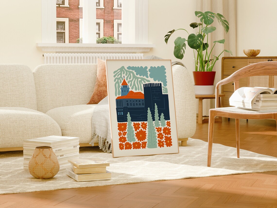 Alhambra Granada Spain Abstract Travel Poster - Image 3