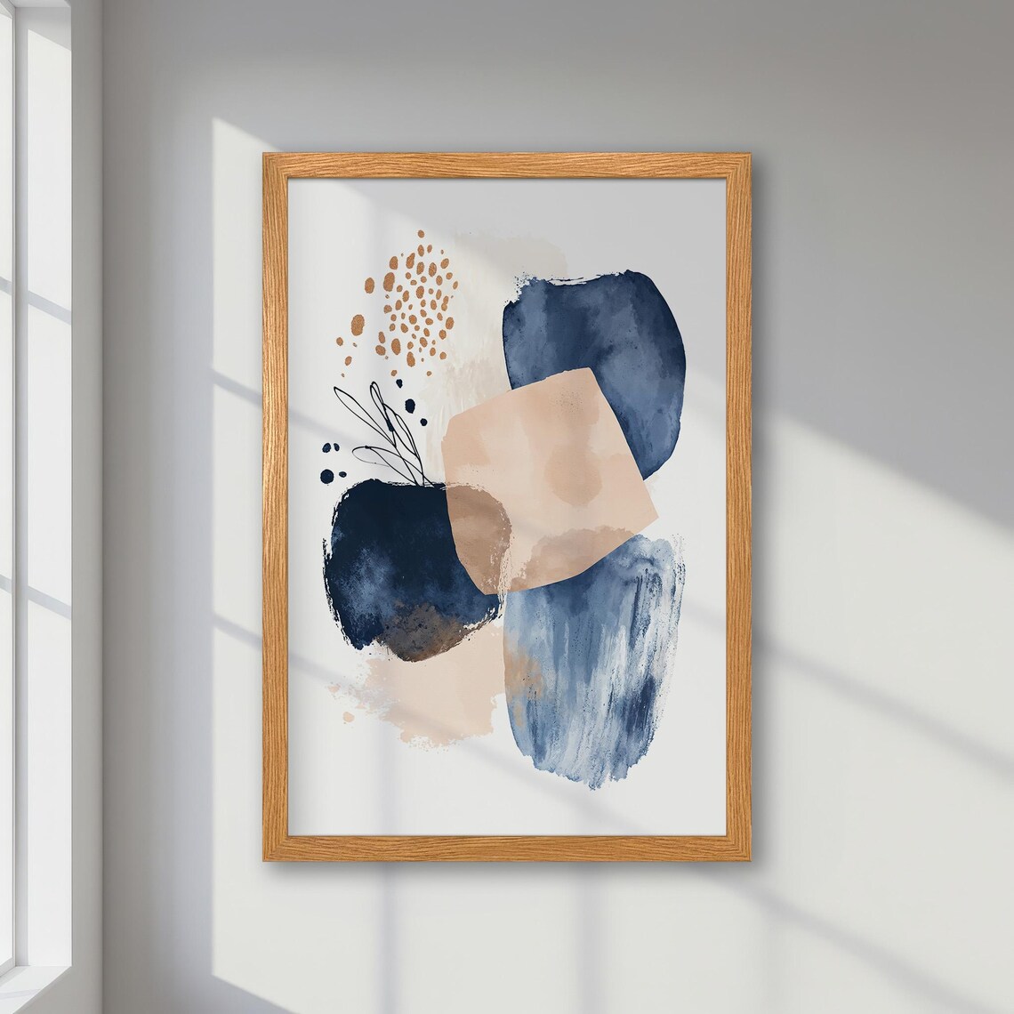 Abstract Poster, Boho Minimalist Office Decor