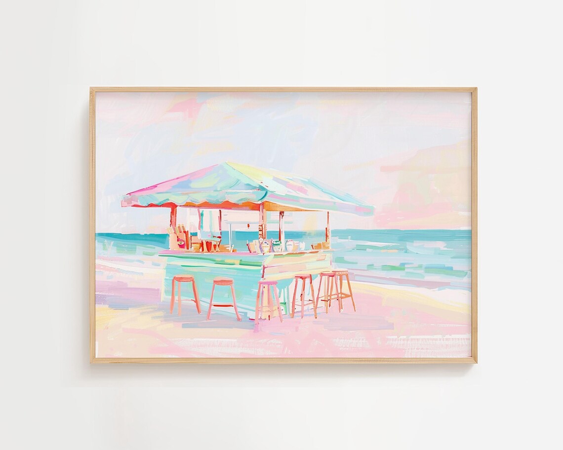 Bar At The End Of World Coastal Beach Art Print