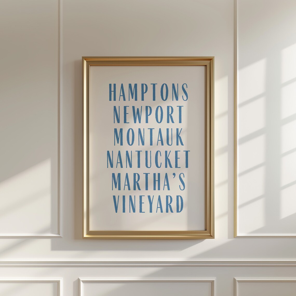 Beachy East Coast Travel Art Print, Coastal Style