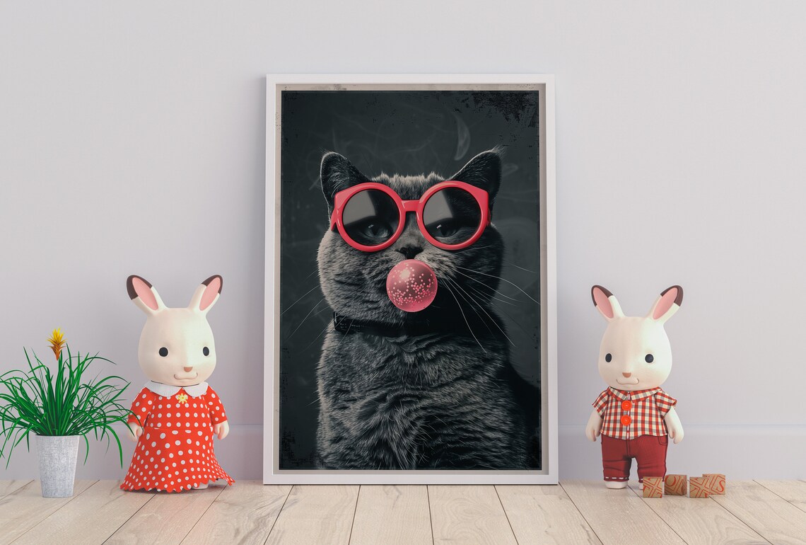 Animal Bubble Contemporary Travel Poster - Image 3