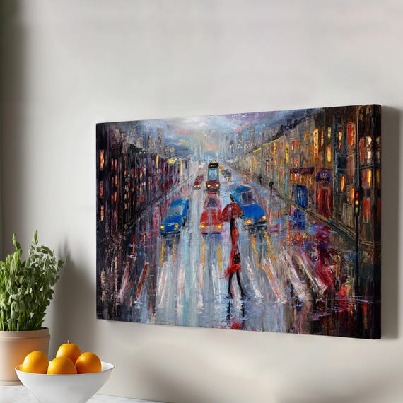 Oil Painting Style Modern Canvas Wall Art Abstract Framed Large Print