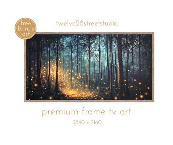 Lightning Bug Magical Forest Art Print