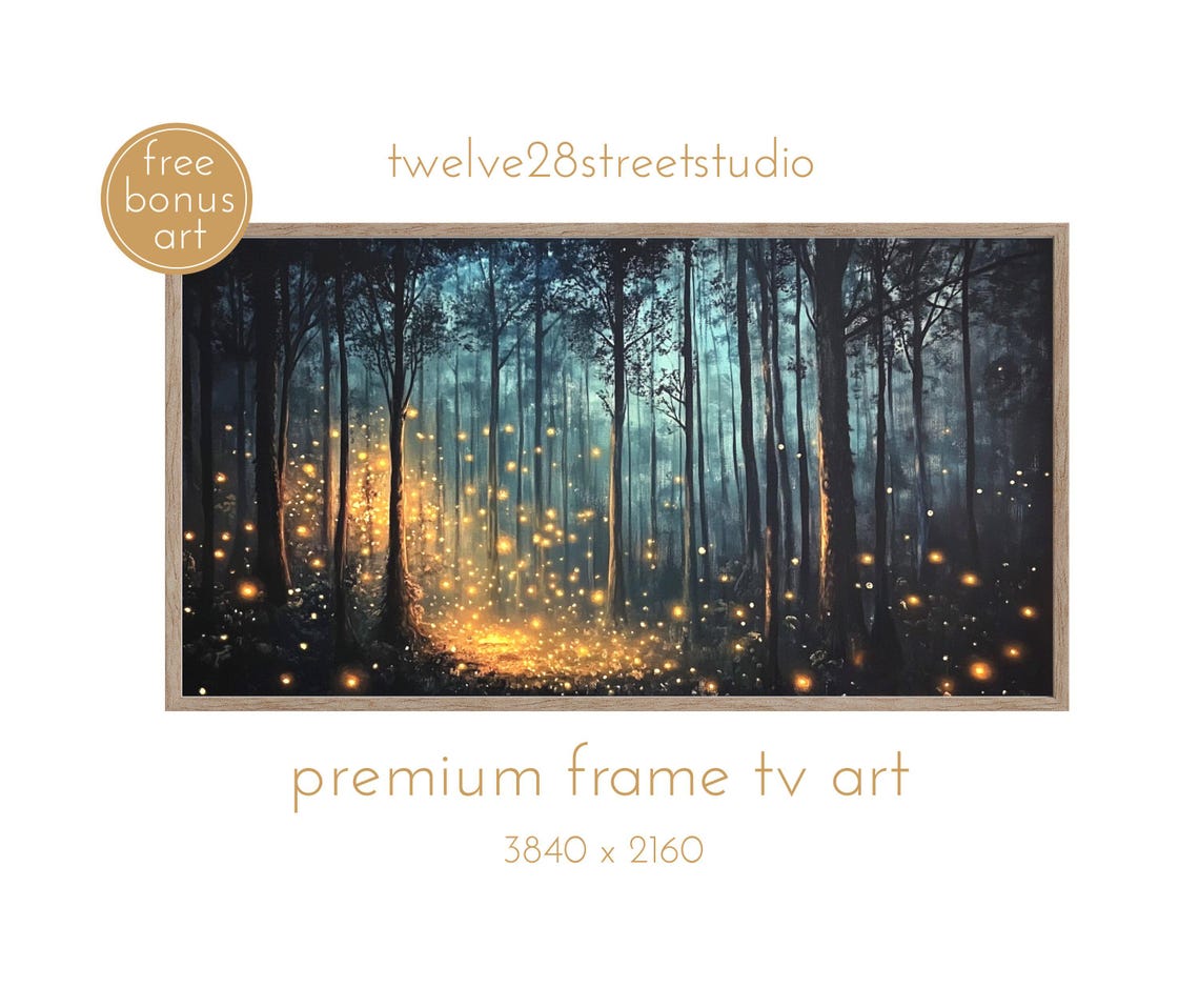Lightning Bug Magical Forest Art Print