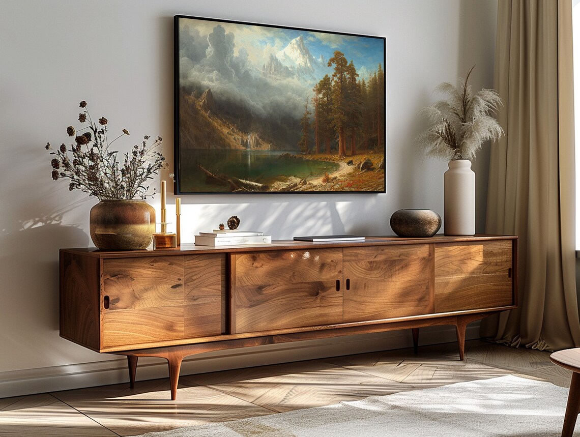Albert Bierstadt Mount Corcoran Sierra Nevada Lake Vintage Art Poster - Image 3