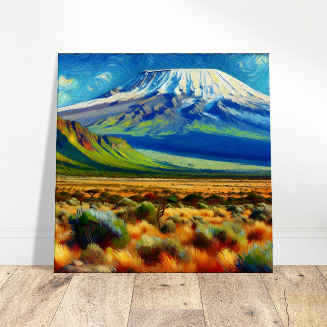 Kilimanjaro Summit Panorama Oil Painting Print Impressionism Living Roombedroom Wall Prints Housewarming Gift