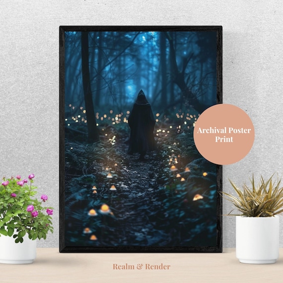 Witchy Wall Art Mystical Poster Spiritual Decor Dark Forest Print Esoteric Witchcore Home Gift