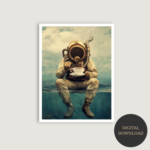 Deep Sea Coffee Lover Art