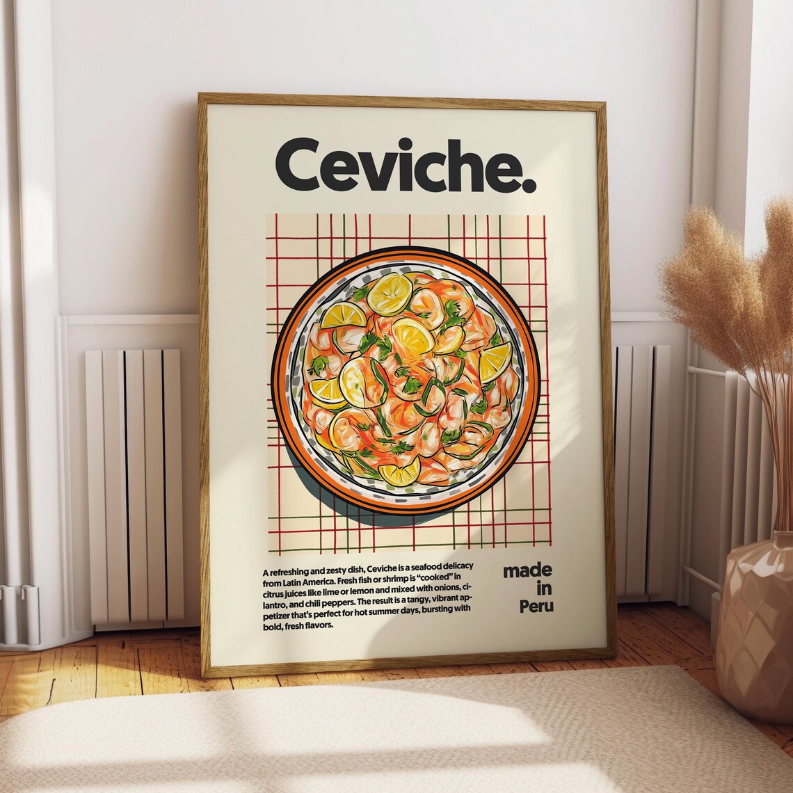 Ceviche Poster Print, Peruvian Kitchen Decor