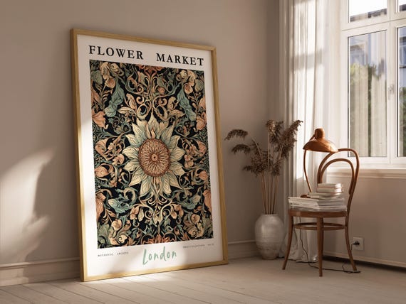 London Flower Market Print Poster Matisse Wall Art A2